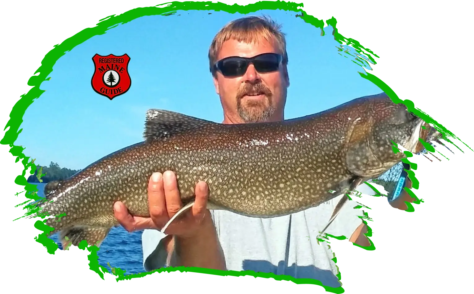 A man holding a fish in his hand.
